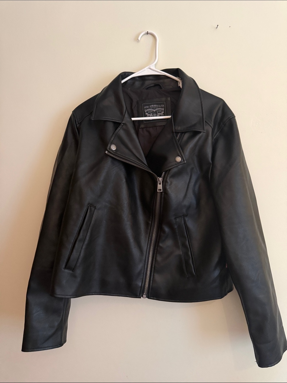 Levi's Black Faux Leather Asymmetrical Moto Jacket